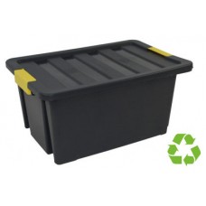 CAJA SOSTENIBLE DE ALMACENAJE CON TAPA Y RUEDAS 55 LITROS 43X63X30CM PP NEGRO ARCHIVO 2000 CP1481055 NE (Espera 4 dias)